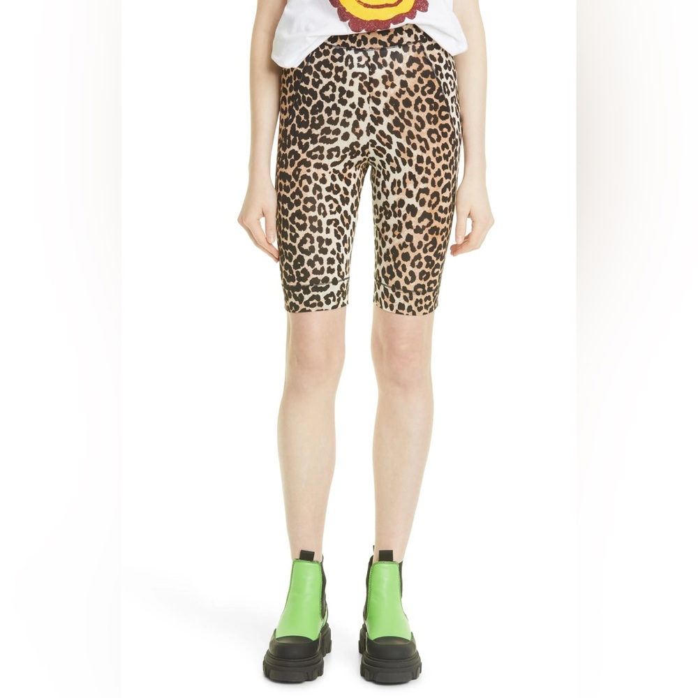 NWT Ganni Leopard Print Shorts